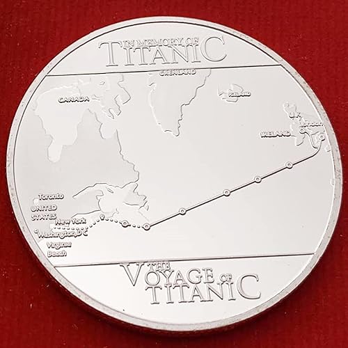 Miniatura 4 de RMS-Titanic - Moneda de desafío de mapa de viaje y barco