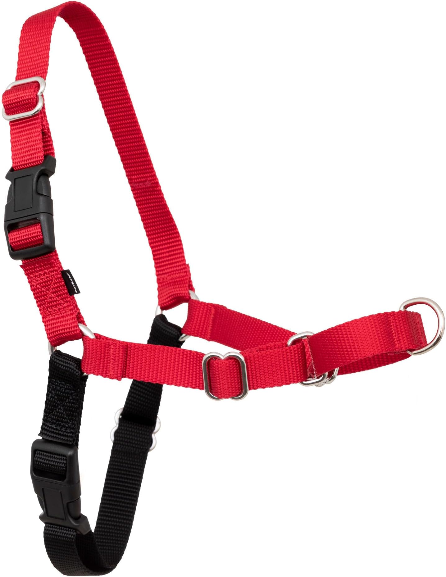 PetSafe Easy Walk No-Pull Dog Harness - The Ultimate Harness to Help Stop Pulling - Take Control & Teach Better Leash Manners - Helps Prevent Pets Pulling on Walks, Small/Medium, Red/Black