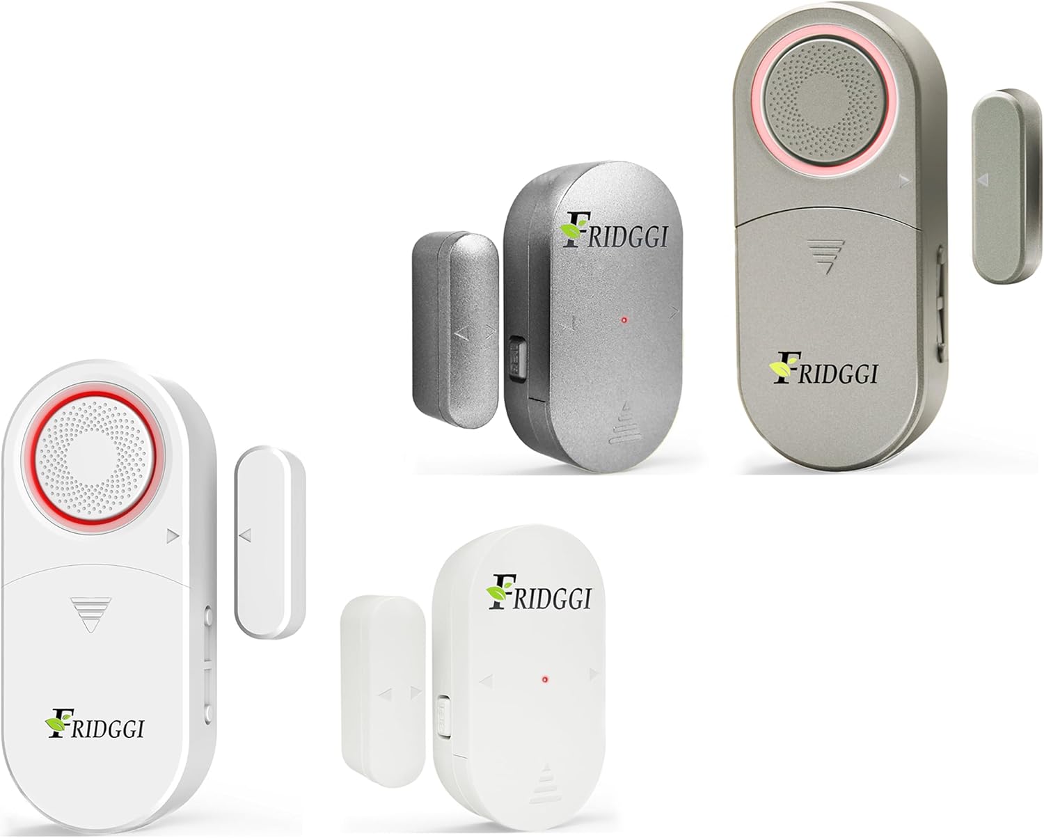 Freezers Door Alarm with Delay When Left Open, Fridges Door Reminder, Chime or Alarm, 80 to 120 dB. (Pack 4)