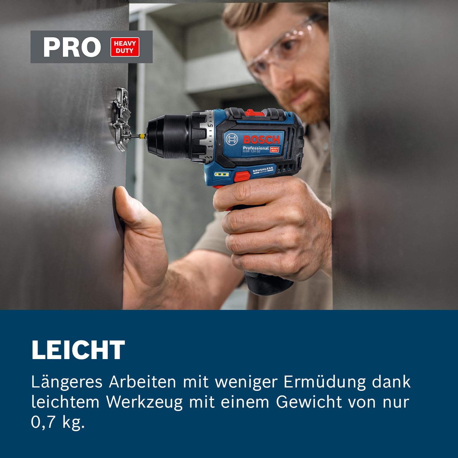 Bosch Professional 12V Akku-Bohrschrauber GSR 12V-32 (Advanced KickBack Control, bürstenloser Motor)