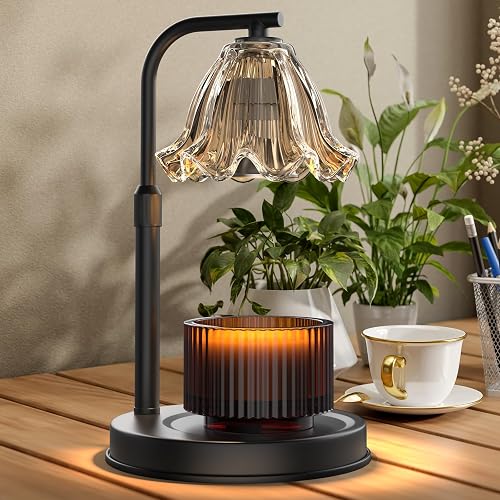 Flower Candle Warmer Lamp with Timer - Adjustable Height for