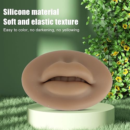 Miniatura 4 de Labios de silicona 3D semipermanentes de tacto real con imitación para labios de entrenamiento, lengua de oído, boca de ojos, silicona 3D