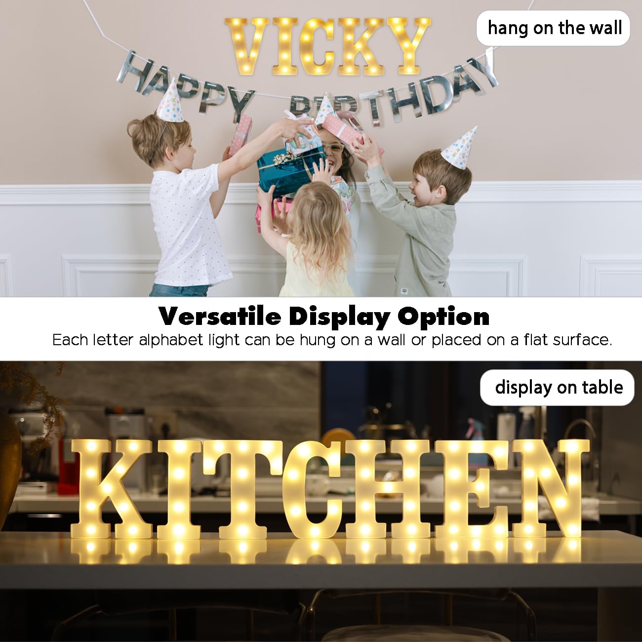 Small Led Marquee Letters, Light Up Letters, 8.58 Inch Led Letter Lights, Battery Powered Lighted Sign for Table, Party, Birthday, Christmas Decor (Letter V)
