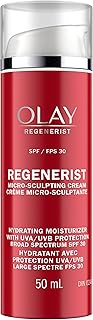 Olay Face Moisturizer Regenerist Microsculpting Cream With SPF 30 Sunscreen and Vitamin E for Advanced Anti-Aging, 50ml