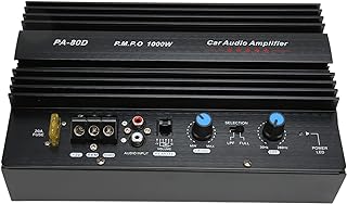 1000W Car Audio High Power Amplifier Amp Board, PA 80D, Professional Subwoofer Plate Amplifier for Car Entertainment, 12V Multiple Protection