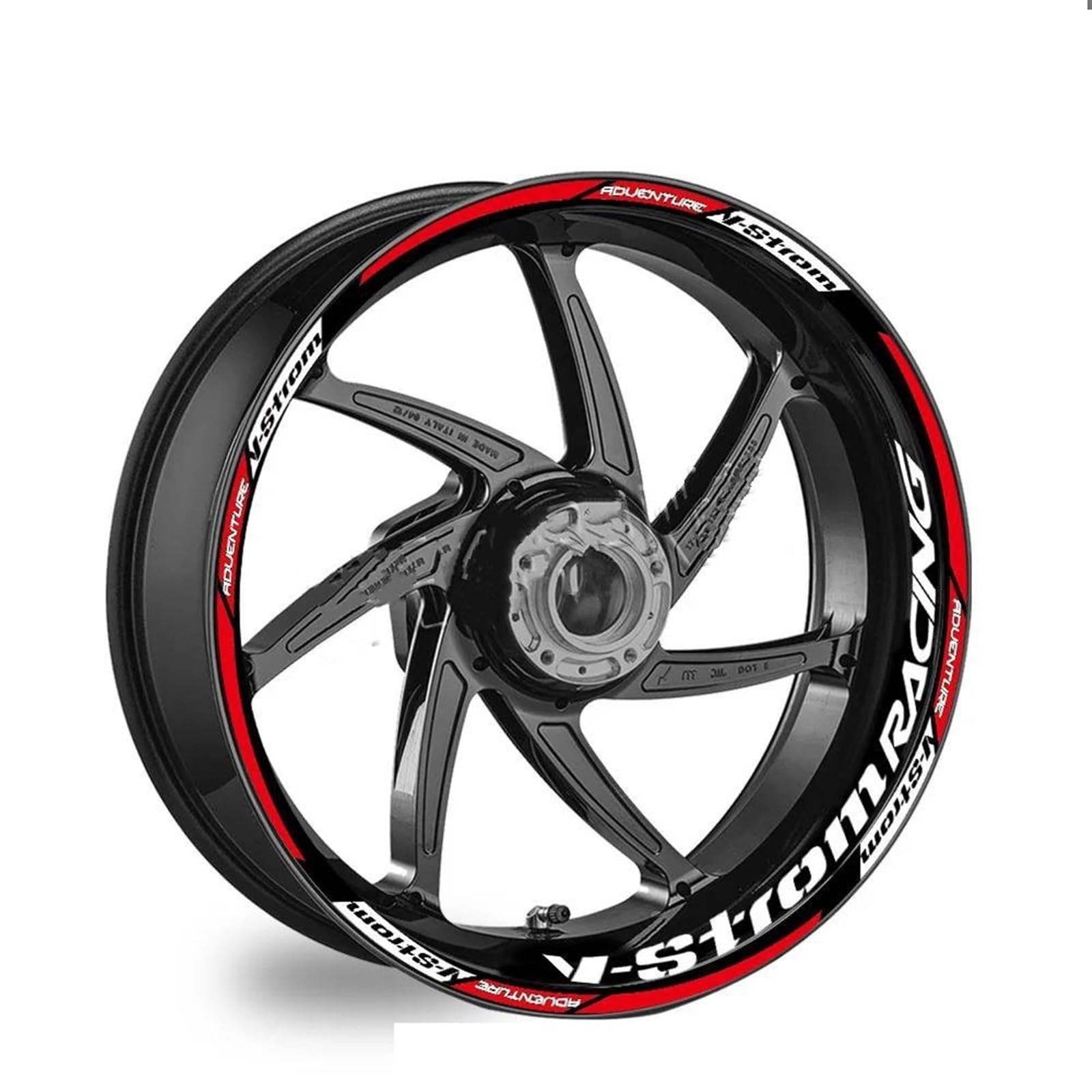 Trottinette Sportive Autocollant De Roue Réfléchissant, Autocollant De Jante, Bande De Moyeu, Accessoires 19 "17" pour Vstrom V-Strom DL650 Dl1000 1050 XT 250 SX(Style 5)