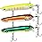 TRUSCEND Pencil Fishing Lures with Double Floating Rotating Tail, Surface Pencil Popper, Long Cast Premium Bass Bait with Rattle, Fishing Teasers Swimbaits for Freshwater Saltwater