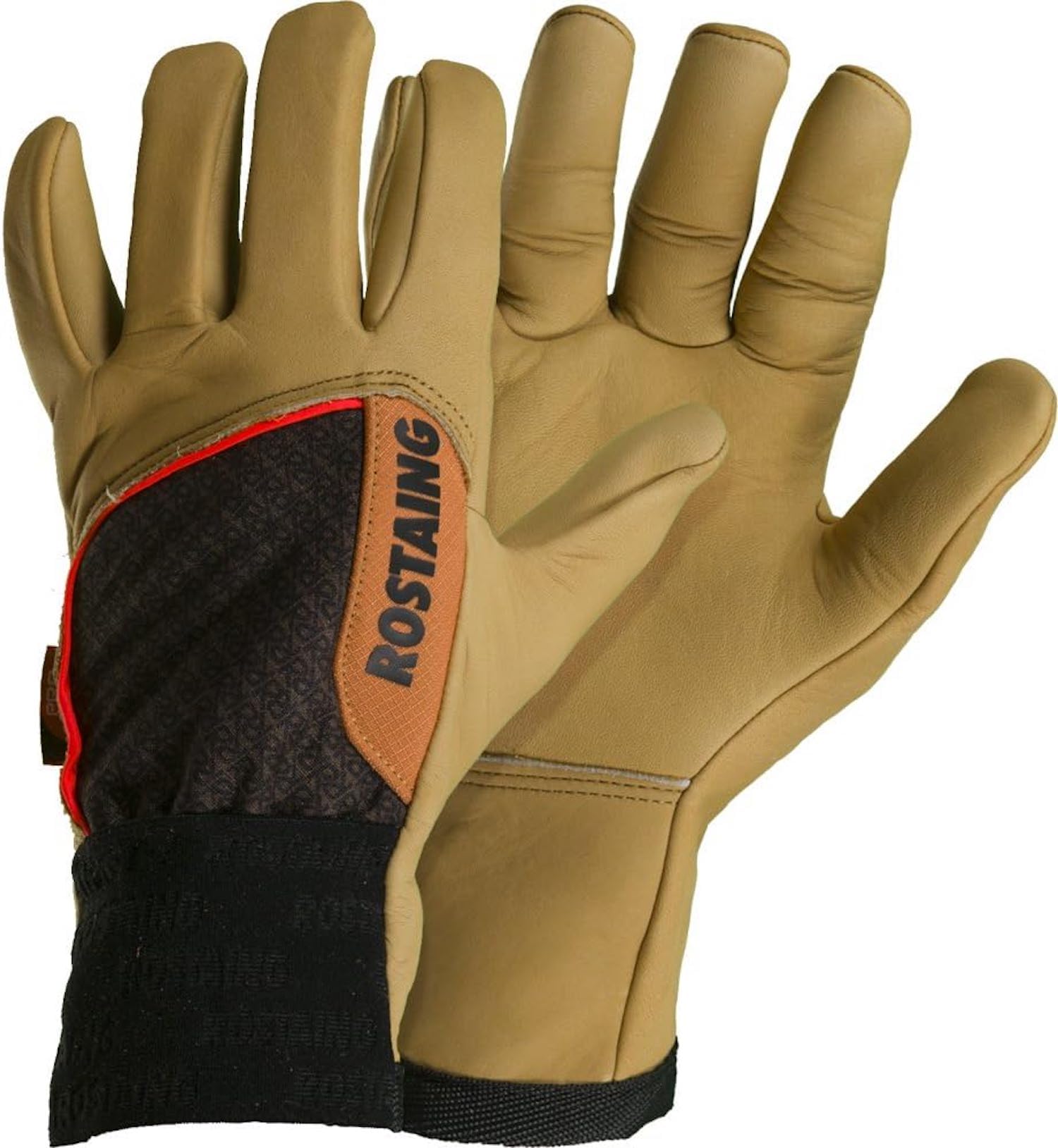 ROSTAING Gants Anti-perforation Cuir Barbelés Ronces Clôture | Gant cuir 1,8mm certifié EN 388:4144X. Anti-perforation pour pose de barbelés. Protection artère au poignet.
