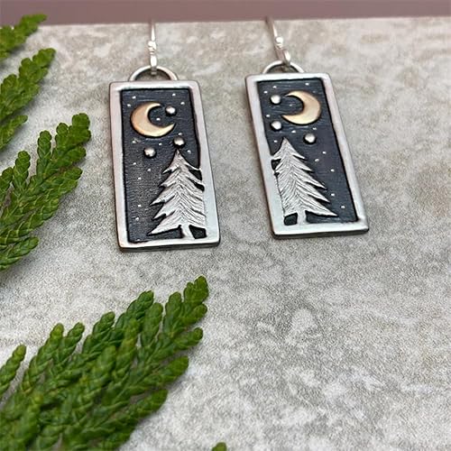 Miniatura 4 de Aretes bohemios, aretes de lágrima gris, aretes de flores, aretes étnicos colgantes para mujer, hechos a mano, bohemios, modernos y vintage