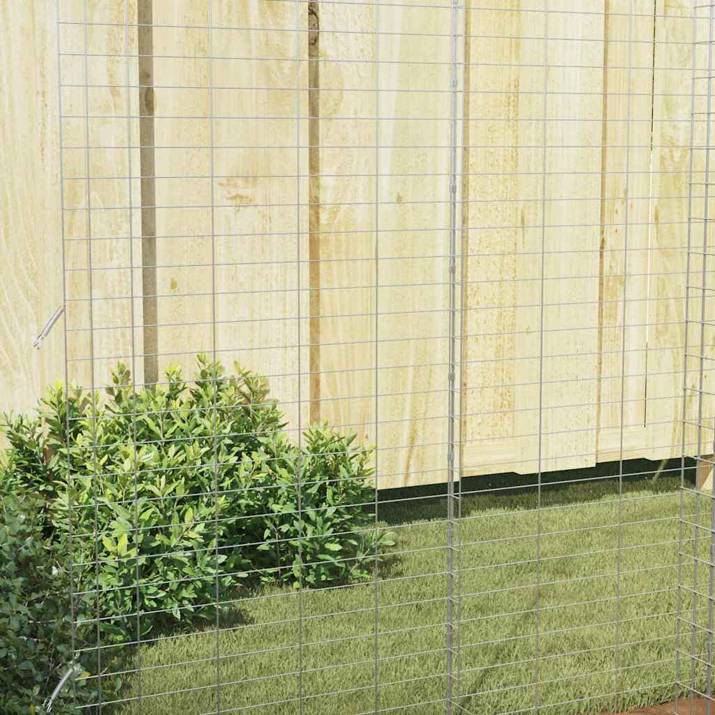 Jaula para conejos de acero galvanizado, 200 x 100 x 210 cm, para conejos, casa para conejos, cobayas, jaula para hámsters, exteriores, jardín y balcón con protección