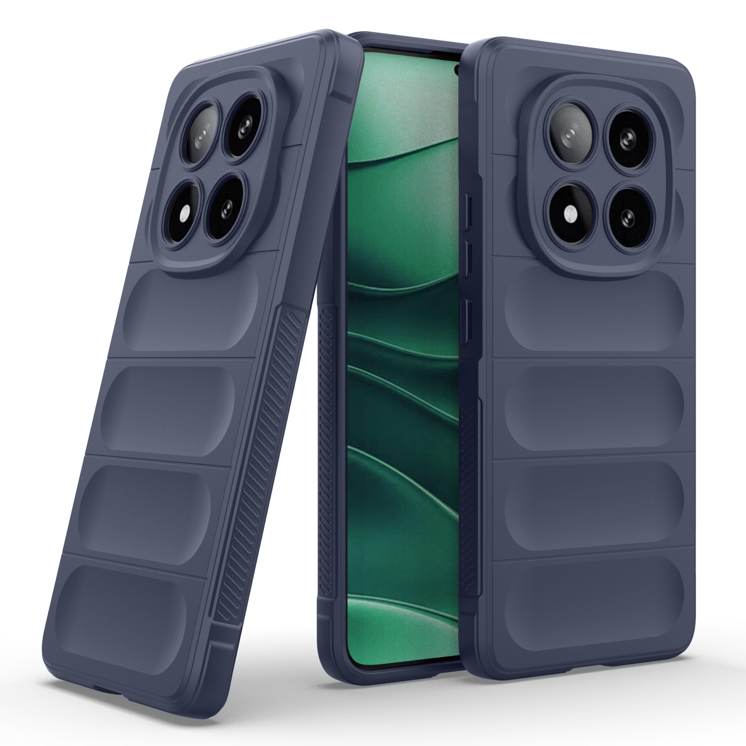 Zapcase Back Case Cover for Poco X7 5G | Compatible for Poco X7 5G Back Cover | Liquid Silicon Magic Case with Camera Protection | Sapphire