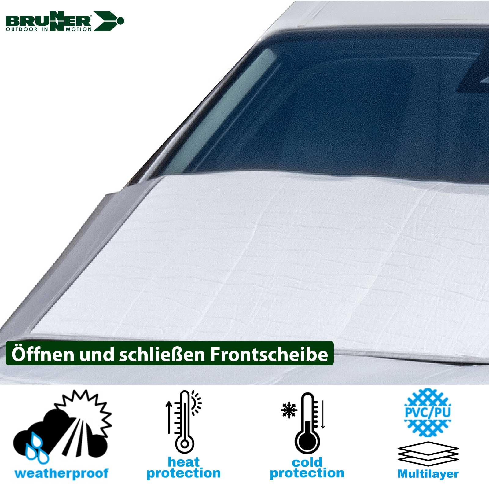 BRUNNER CLI-MATS XT Thermomatte Wohnmobil für Mercedes Benz Sprinter 07/2018 bis Heute, Kälteschutz Winter, Hitzeschutz Sommer, Schutz-Plane Außen, einteilig