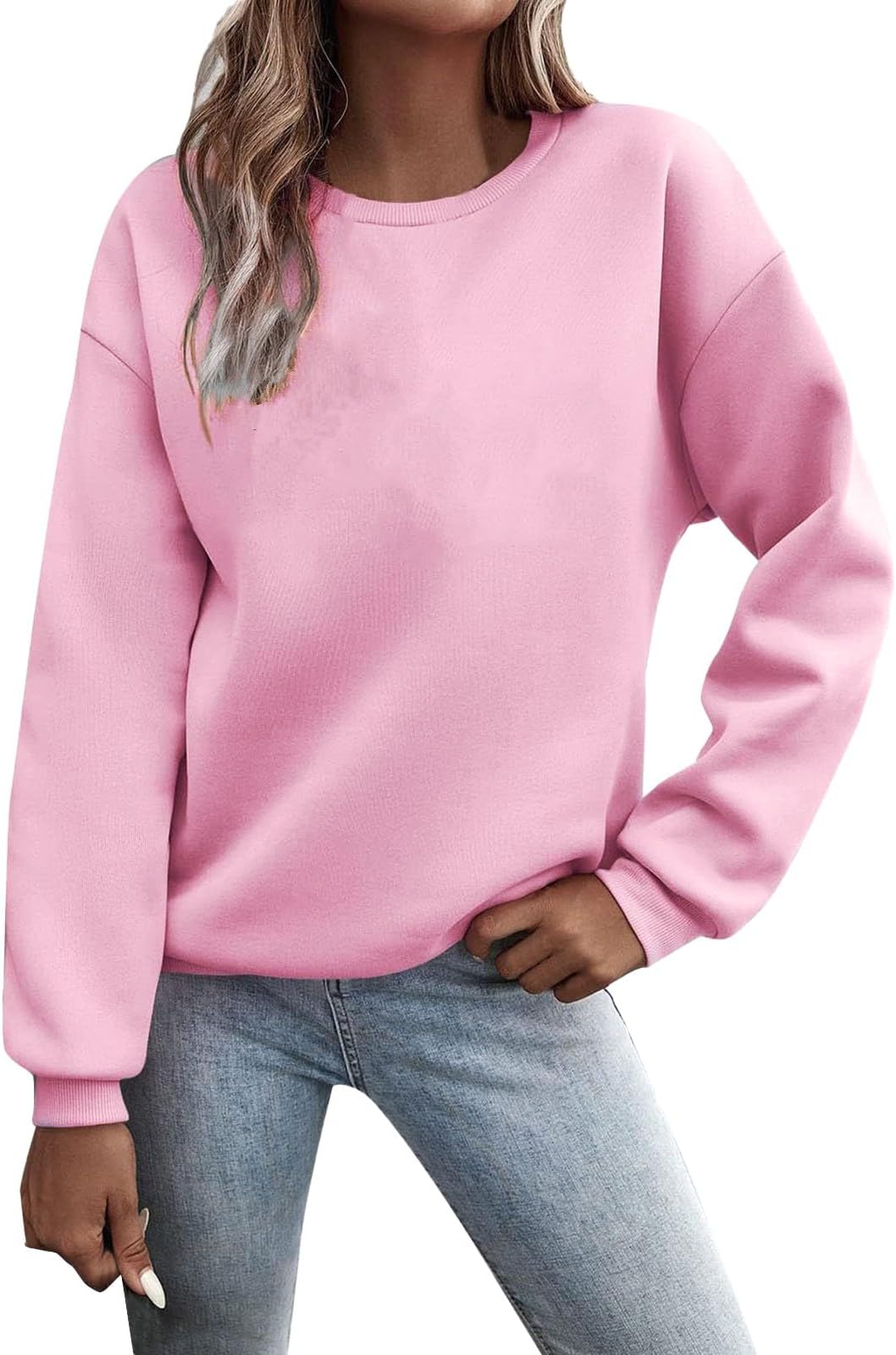 Women Crew Neck Sweatshirts Love Heart Dog Paw Print Sweatshirts Women Long Sleeve Tops Casual Blouse