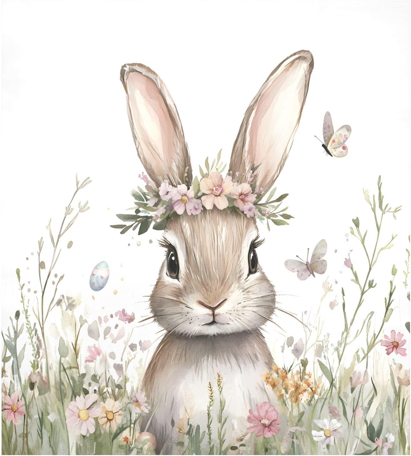 Dishwasher Magnet Cover Large Magnetic Stickers Bunny Spring Flower Front Dishwasher Cover Reusable Decal for Home Kitchen Refrigerator Decorative Lid Washing Machine Laundry