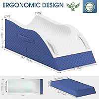 Vista 2 de Almohadas de elevación TranquilRelax para piernas después de cirugía, almohada de cuña de espuma viscoelástica ajustable para lesiones o descanso