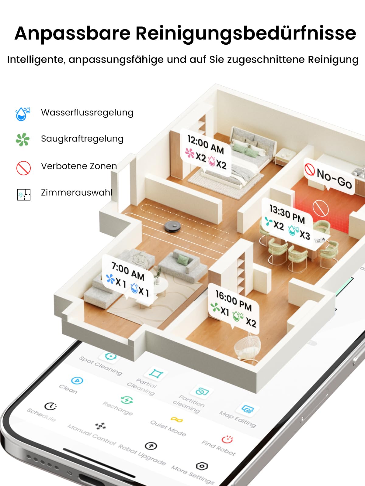 Lefant M2 Pro Saugroboter mit Wischfunktion, LiDAR-Navigation Mapping, Staubsauger Roboter mit Absaugstation, 6000Pa, APP/Alexa Steuerung, Roboterstaubsauger Saugkraft ideal für Teppich Mondgrau