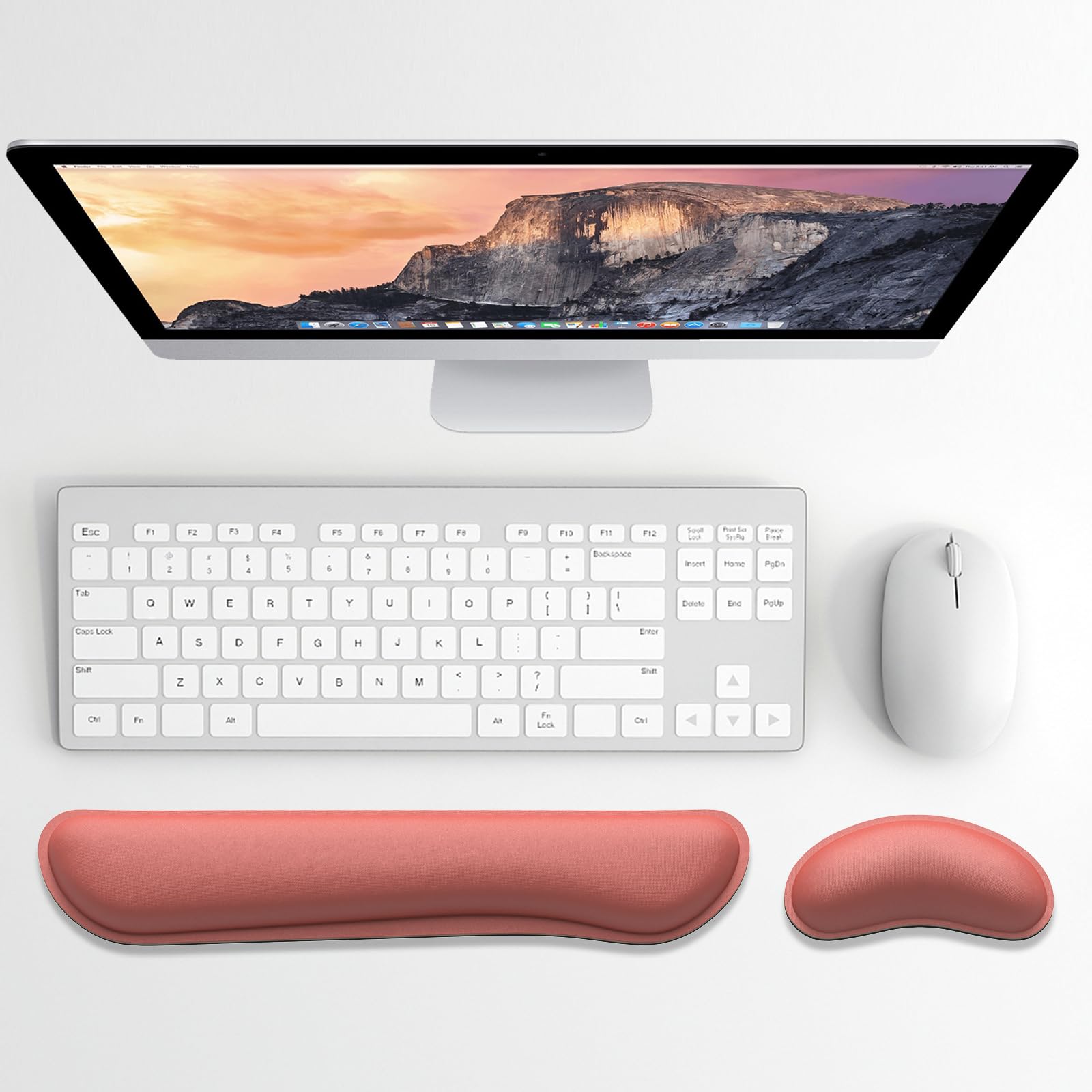 Dapesuom Poggiapolsi per tastiera ingrandita, cuscino da polso in memory foam, supporto per tappetino da scrivania, carino per digitare e alleviare il dolore, con base antiscivolo, per gaming, laptop