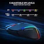 Redragon M616 RGB La souris du jeu 10000 DPI Souris optique filaire avec 6 Boutons programmables & 8 Modes rétroéclairés, supports logiciels DIY Boutons-clés