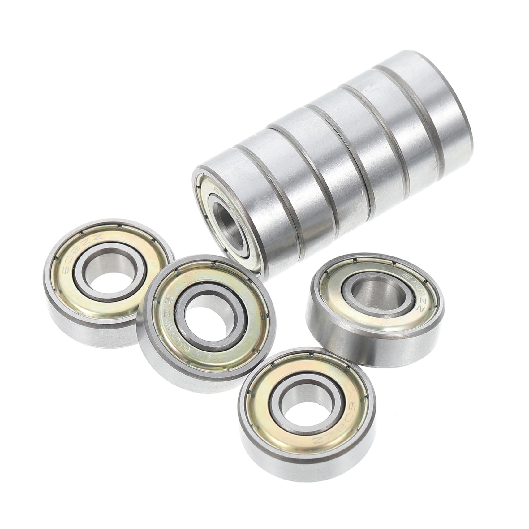 SUPVOX 10pcs Carbon Steel Skateboard Bearings Inline Skating Wheel Bearings Universal Scooter Roller Bearings