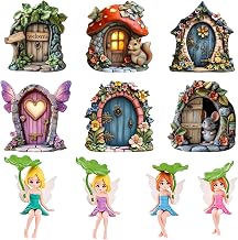 10 Pcs Fairy Garden Kit, Fairy Doors for Garden Trees, Flower Fairies, Outdoor Garden Ornaments, Fairy Doors For Garden For Home Garden Tree Indoor Decor Lawn Yard Art Accessories