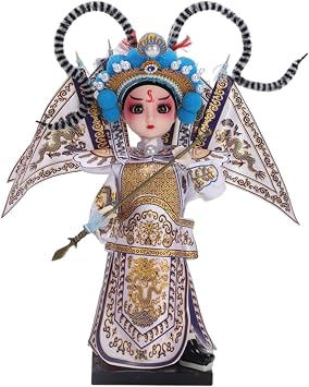 Chinese Peking Operas Dolls Sculpture With Silicones Head And Resins Hands Ornament For Cultural Enthusiasts