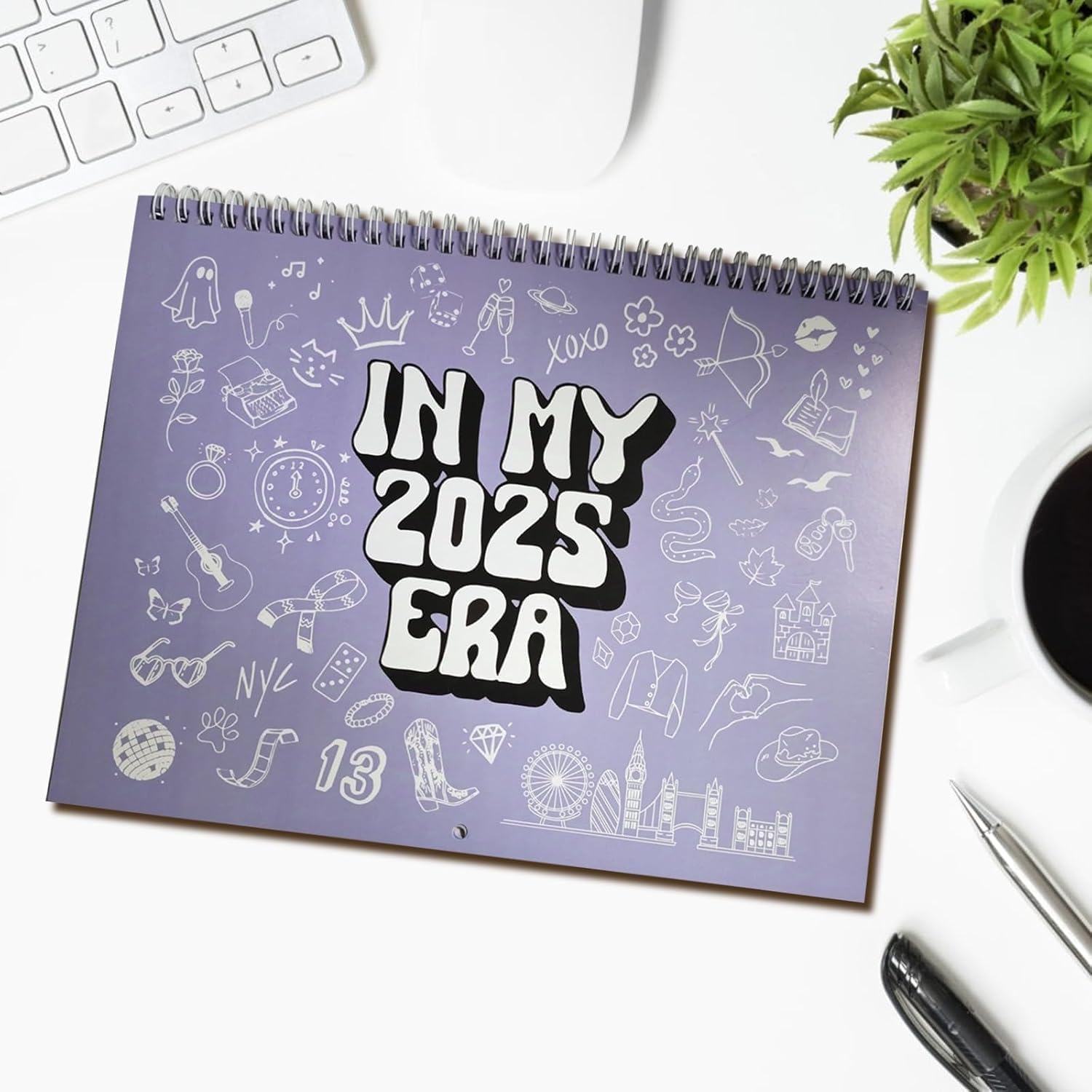 In my 2025 Era Calendar,T.S Hand Drawn Calendar 2025,Music Lyrics Tour Calendar,12 Monthly Calendar Planner,2025 Music Posters Album Cover Wall Calendar for Music Lover Fans Gifts