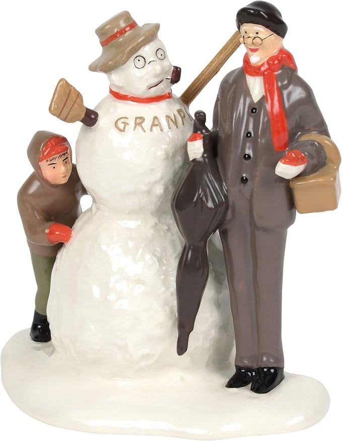 Rockwell Grandfather Snowman Figurine