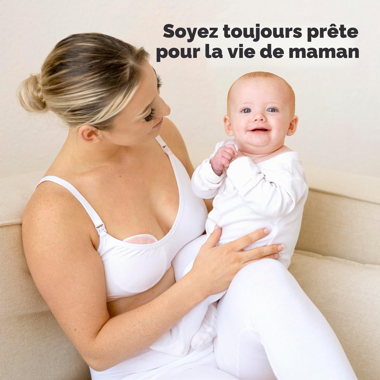 KeaBabies Coussinets d'allaitement Réutilisables pour l'allaitement - 4-Couches Biologique Naturelle Bambou Coussinets d'allaitement - Lavable Coussinets De Maternité (Lovelle, L 12 cm)