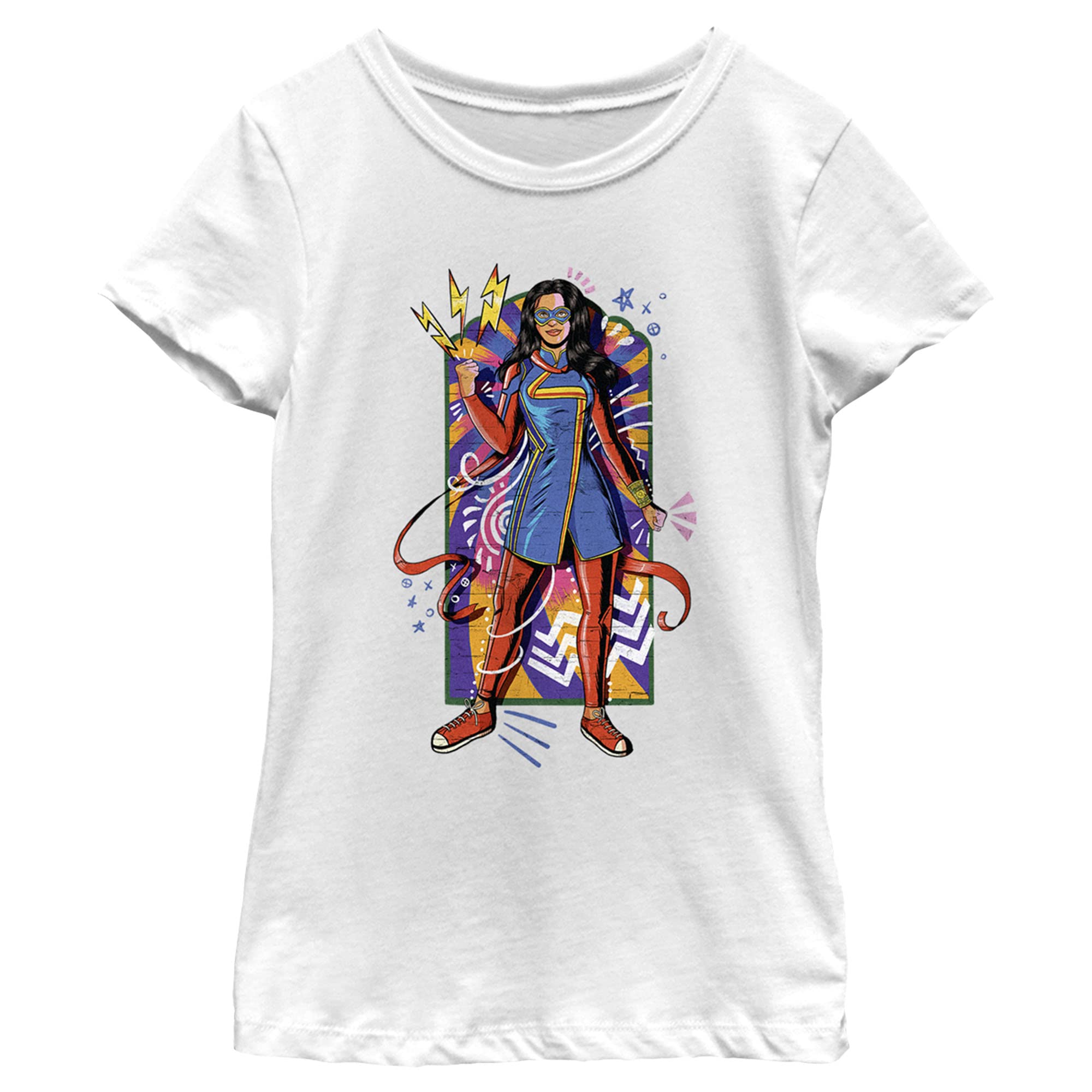T-shirt Marvel Ms Kamala fille blanc XL : le cadeau parfait pour fan - 5