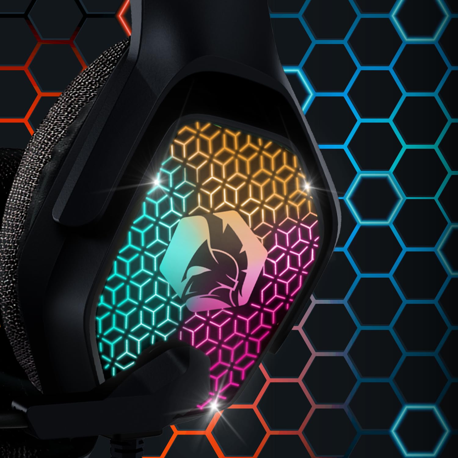 EMPIRE GAMING - H-3 Gamer RGB - do PS5, PS4, Xbox, Switch, PC, Mac, smartfonów, tabletów - Pilot - Dźwięk stereo o wysokiej rozdzielczości - Elastyczny mikrofon - czarny