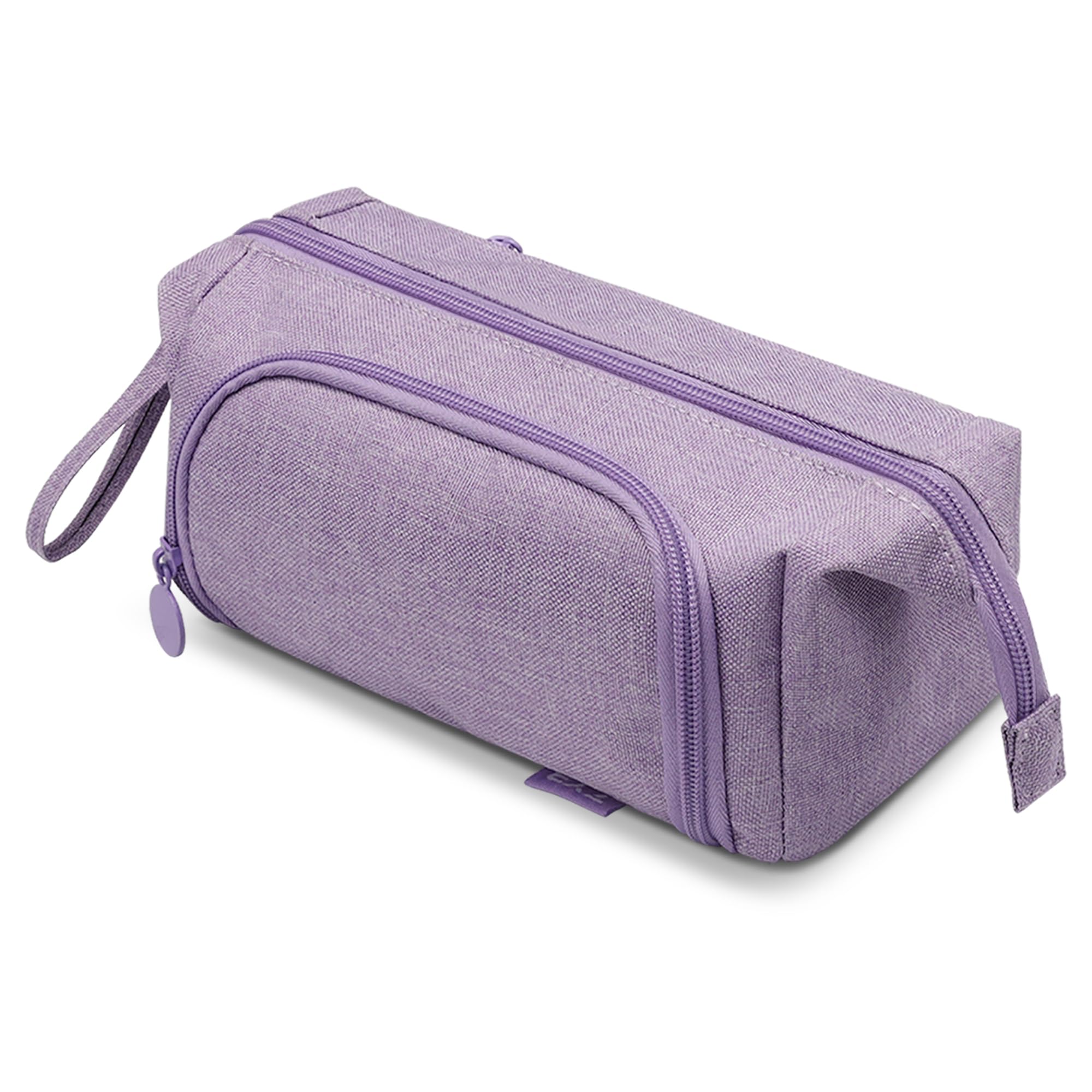 ZYB Pencil Case with Compartments & Handheld,Large Capacity Pencil Case for Secondary School,Multifunctional Pencil Pouch Makeup/Accessory Bag for Gifts Office Kids Girls Boys Adult Women Men-Purple