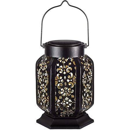 Amazon Leidrail ソーラーライト 屋外 おしゃれ 防水 Led レトロ ガーデンライト ソーラー 屋外 ランタン ガーデン 玄関 階段 足元 壁 芝生 園芸 光センサー 夜間自動点灯 太陽光発電 常夜灯 六角形 1個セット 置物ライト