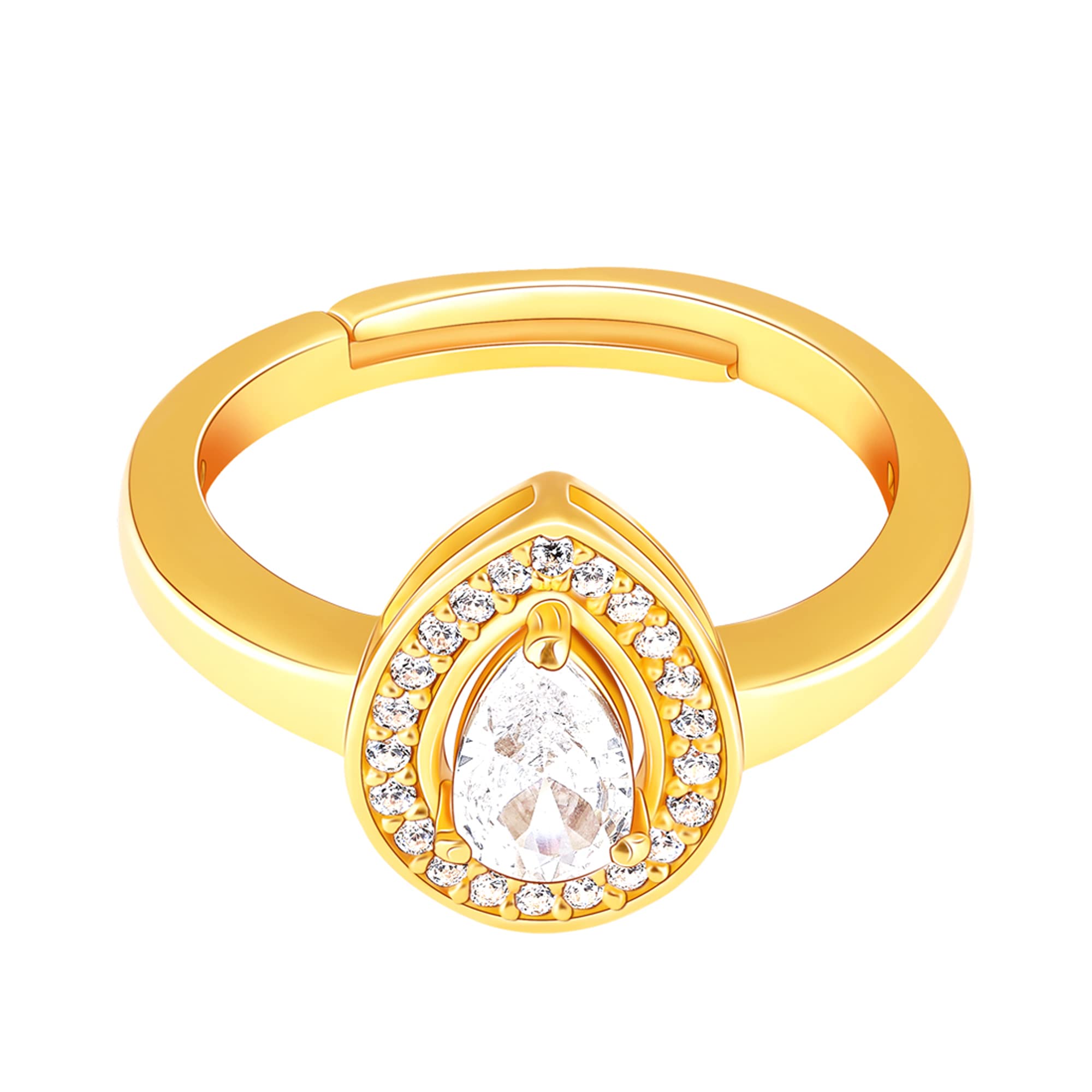 GIVA 925 Silver Anushka Sharma Golden Dew Drop Ring, Adjustable | Gifts for Women and Girls | With Certificate of Authenticity and 925 Stamp | 6 Months Warranty* (B0BS3ZG3MK) Amazon Price History, Amazon Price Tracker