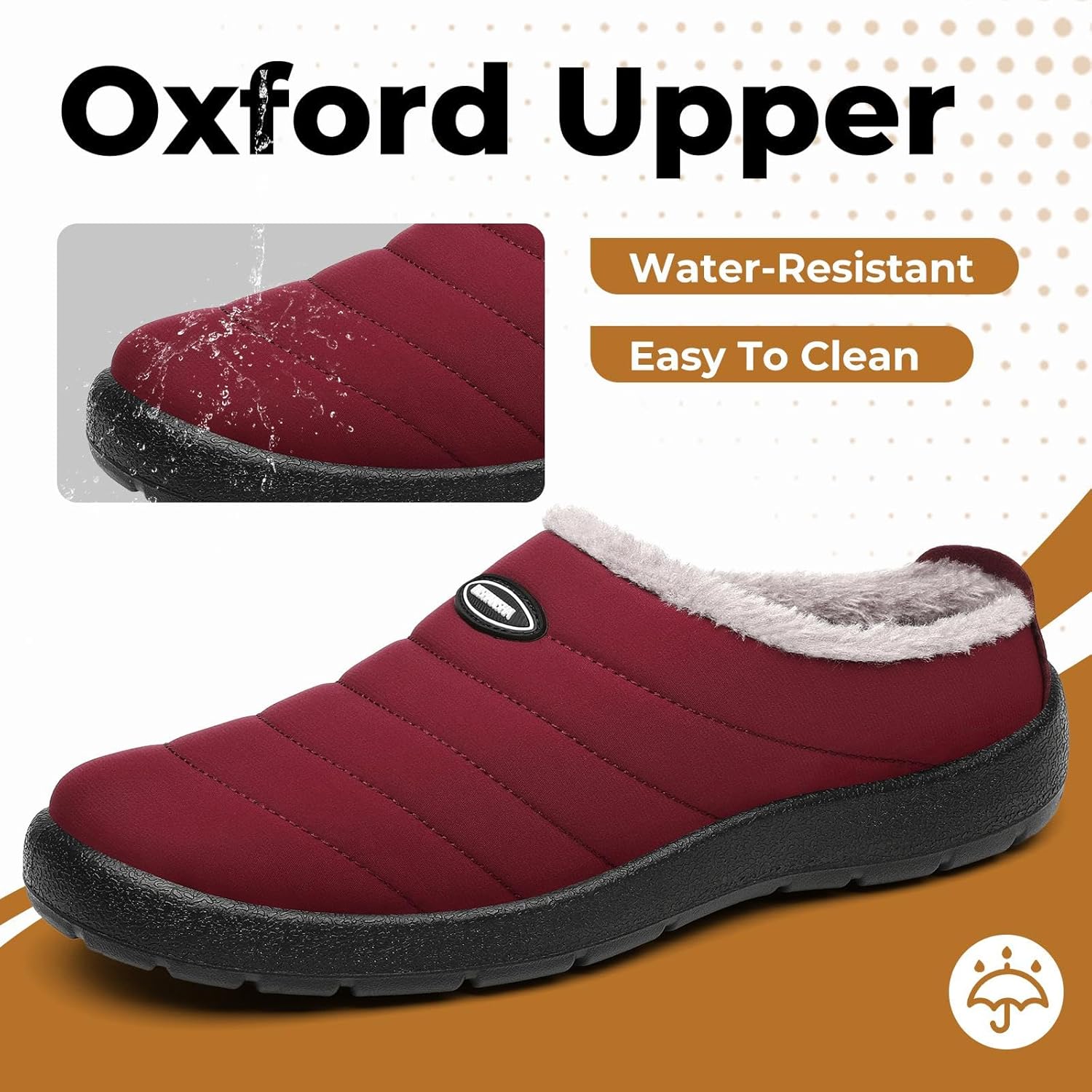 Mishansha Mens Womens House Slippers Warm Fur Lined Winter House Shoes Slip on Cozy Indoor Outdoor Slipper - Image 3