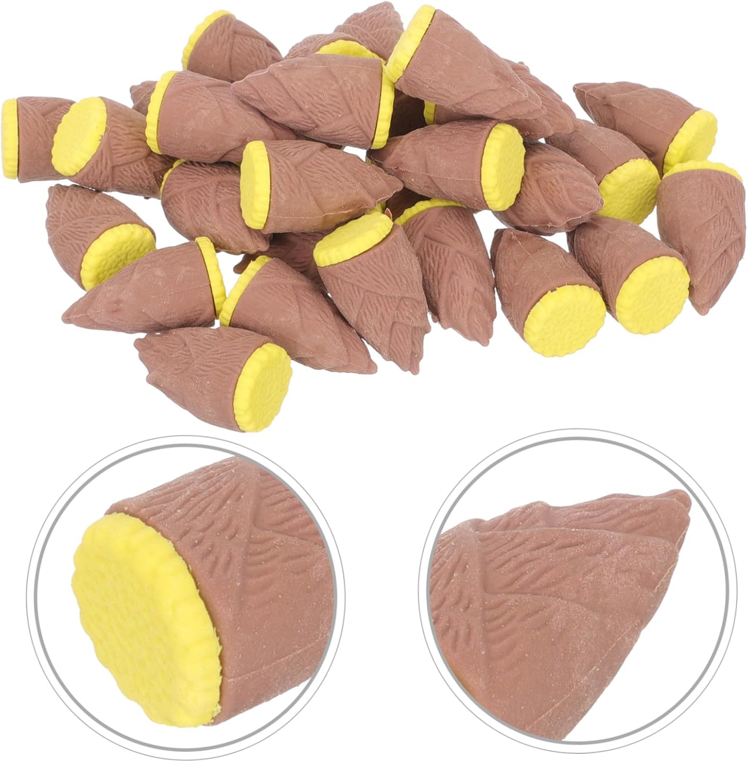 Gatuida 30Pcs Simulated Vegetable Erasers for Small Portable Drawing Erasers TPR Material Vivid Colors Enjoyable School Supplies Educational Tool