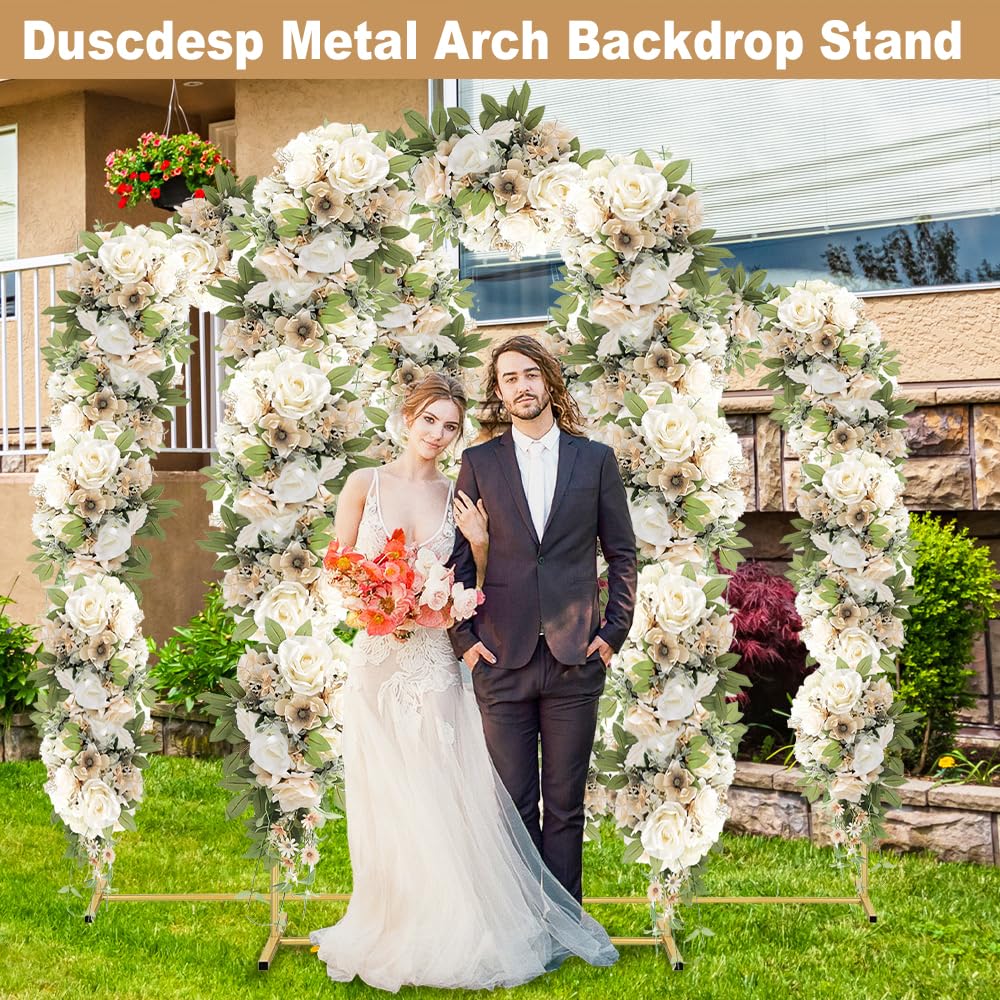 Support d'arche en métal pour toile de fond - 1,8 m, 1,5 m, 1,2 m, arche dorée pour mariage et support à ballons