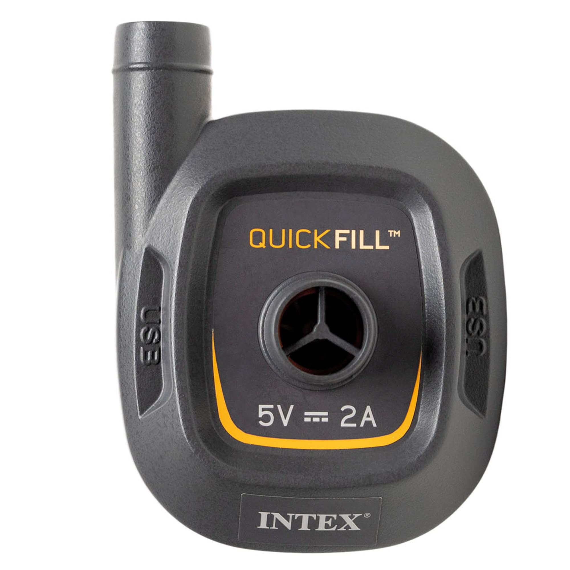 Intex 66635 - Pompa Elettrica USB QuickFill Mini, Plastica, Grigio