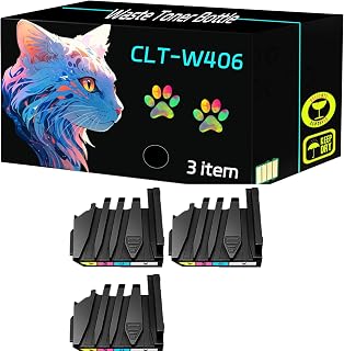 High Yield CLT-W406 Waste Toner Bottle Compatible for Samsung Xpress C410W Xpress CLP-360 CLP-365 CLP-365W CLP- 360n CLP-360nd SL- C467W Printers, Print Clearly (3-Pack Black)