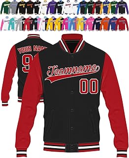 Custom Varsity Jacket Personalized Baseball Jackets Men Women Youth Customized Name Number Logo