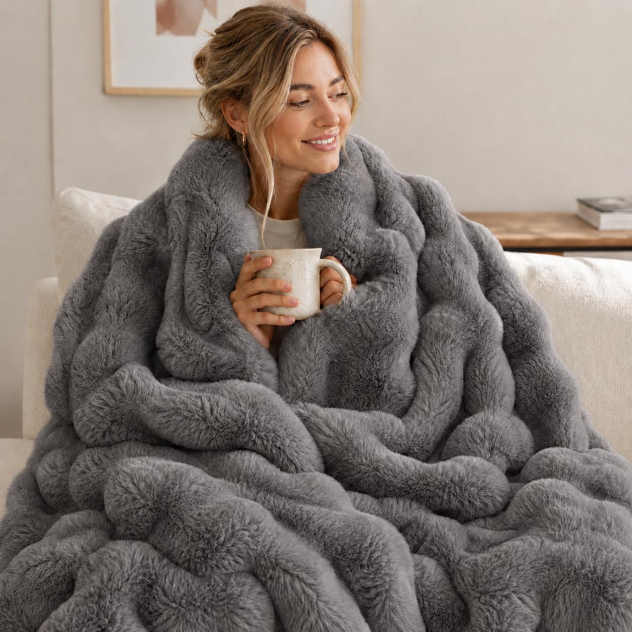Ghouse Grey Twin Blanket for Men,Soft Cozy Twin Blanket for Couch Bed 60x80