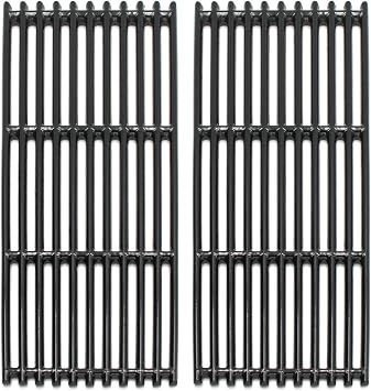18 1/4 inch Coated Cast Iron Grill Grates for Charbroil 463241013, 463241014, 466241013, 463243812, 466241014, 463270612, G526-0007-W1, Tru-Infrared 2 Burner Grills