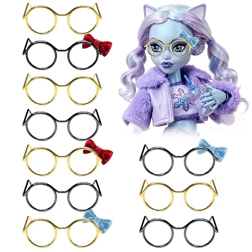 10 Pcs,Doll Glasses,Mini Metal Wire Rim, Tiny Mini Glasses For