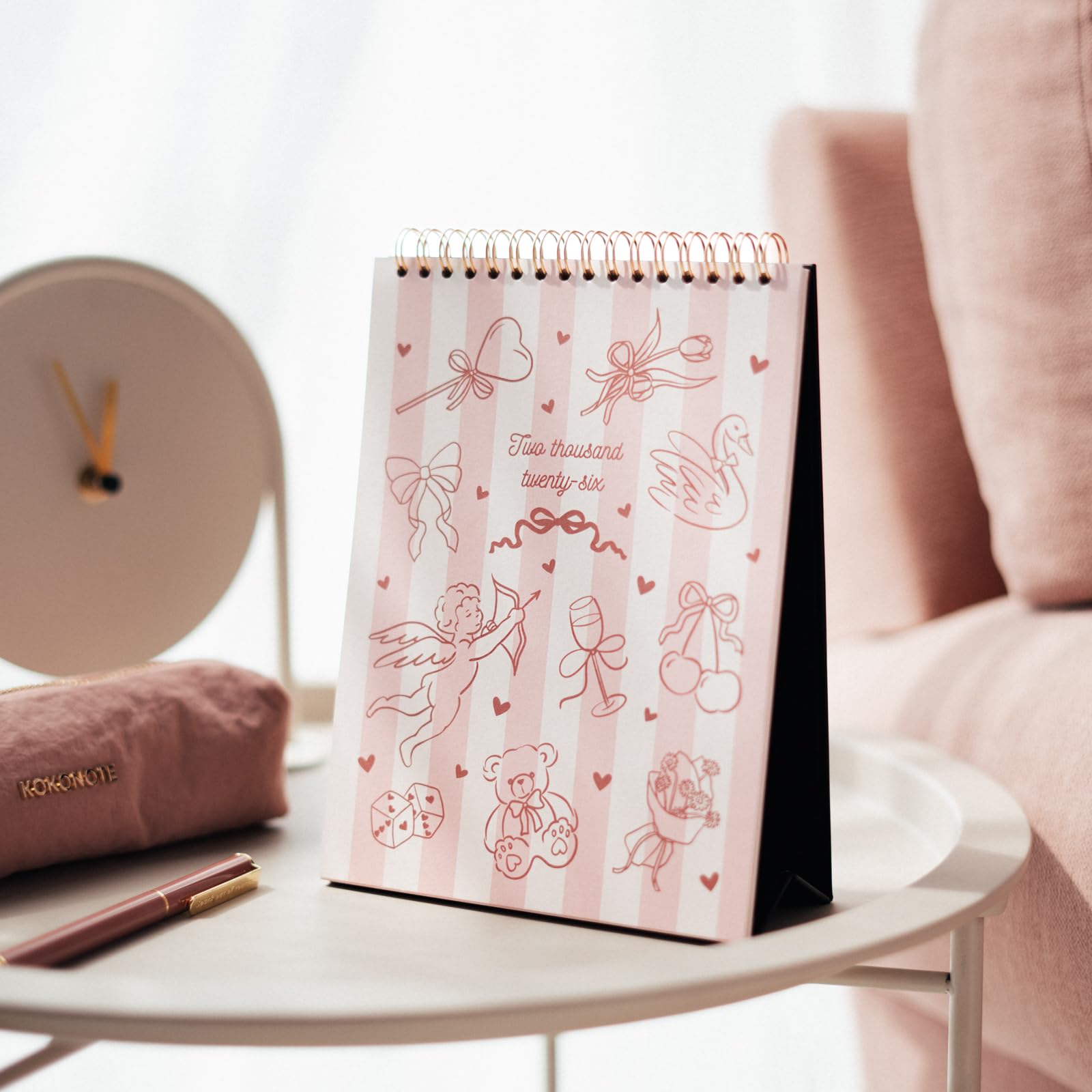 Image secondaire de Calendrier de Bureau 2026 Kokonote - Élégance et Organisation Mensuelle