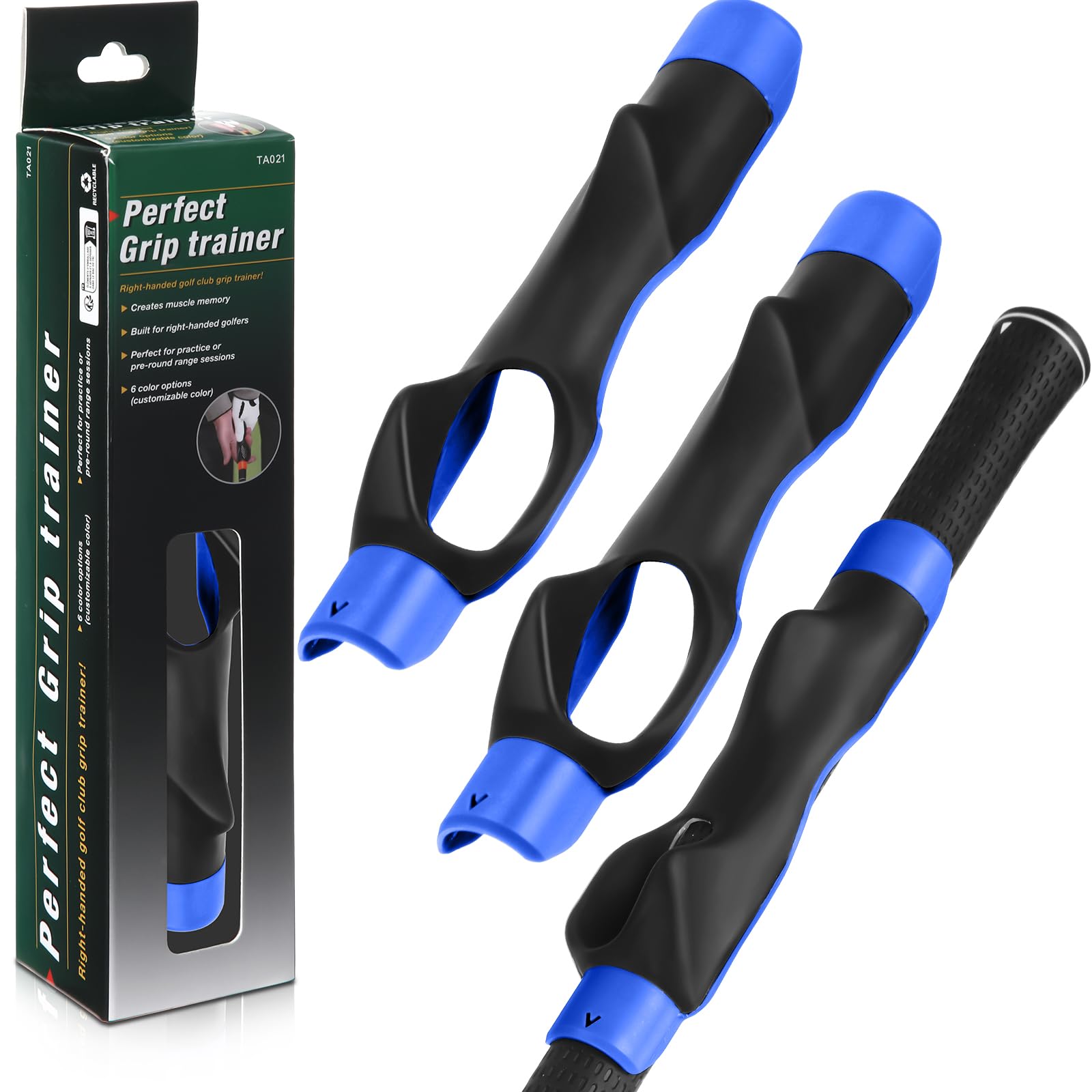 Seenelling Golf Grip Trainers, Right Handed Club Training Aid