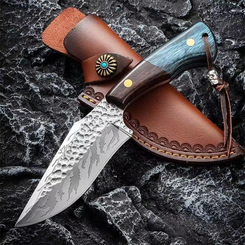 Meat Cleaver,Cleaver Knife Forged Stainless Steel Kitchen Cleaver High Hardness Utility Knife Boning Meat Vegetable Cutter Camping Fishing Knife