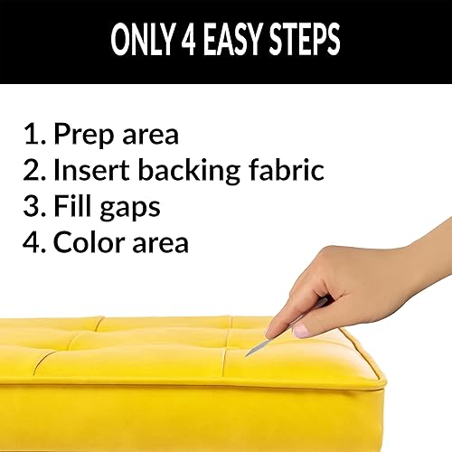 Miniatura 4 de Malviani Kit de reparación de cuero - Azul - Restaurar muebles, sofá, bolso, asiento de coche y vinilo