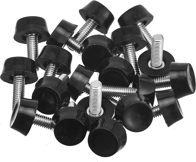 Uxcell 30Pcs Adjustable Furniture Feet - M6-25 Thread Leveling Glides For Tables & Chairs