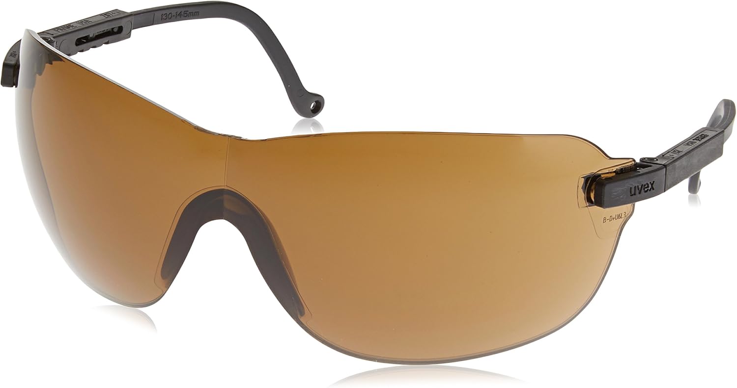 Uvex S1801X Spitfire Safety Eyewear, Black Frame, Espresso UV Extreme