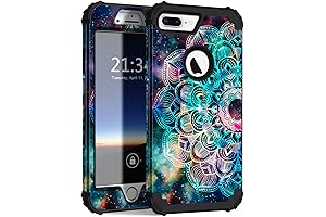 iPhone 8 Case Mandala in Galaxy: Hocase Protective Hybrid Case