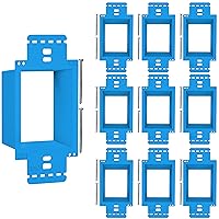 Vista 1 de BWP Paquete de 10 Extensores de Caja de Salida Eléctrica de 1 Gang - Extensor de Caja Eléctrica con 20 Tornillos - Extensor de Salida de Caja